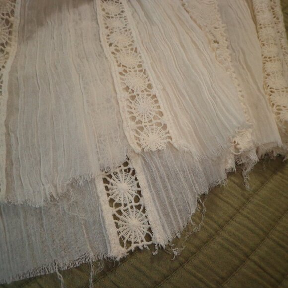 NEW Free People ONE Ribbon Corset Maxi Skirt XS Ivory Lace - Picture 10 of 16